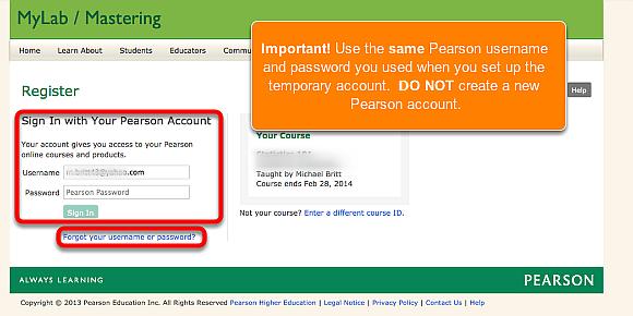 Page 47 Sign in with your Pearson account.
