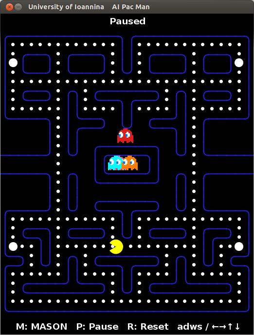 Figure 1: A screenshot of the Pac-Man game in a typical maze (Pink maze) 2 The game of Pac-Man Pac-Man is an 1980s arcade video-game that reached immense success.
