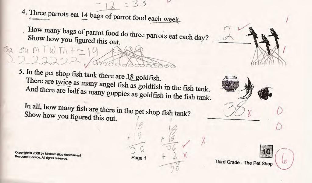 In each case, what misconception did the student have? Student I Now look at the work for Student J. In part 4 the student tries two strategies for finding the solution.