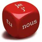 french Adolescent beginners Adult Learners new Pronoun Dice French Bleu - blanc rouge School students like to play in class.