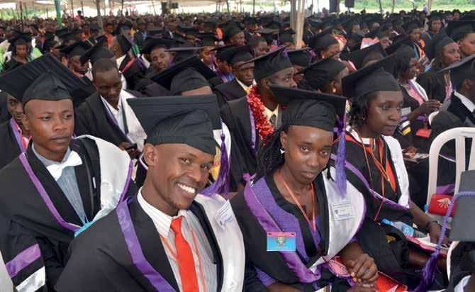 106 EAST AFRICAN UNIVERSITIES DIRECTORY Bishop Stuart University A cross section of students during the 12th graduation. October 14th 2016.
