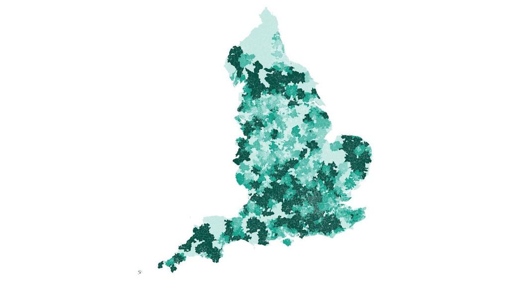 Figure 3.2: Density of high performing secondary school places across England, 2010 Figure 3.