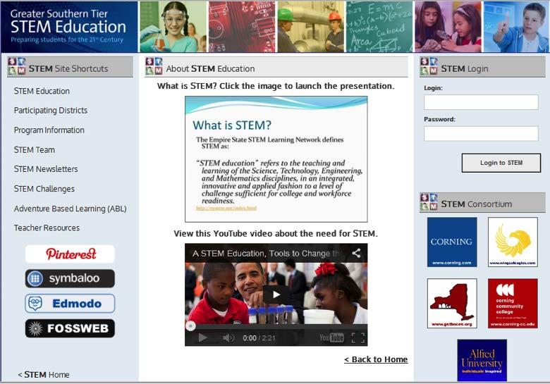 4 STEM website is new and improved The STEM website has been revised and updated. We are excited to introduce several new resources and concepts to our districts.