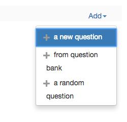 Once all settings are approved click on Save and display. The next step is to add questions to your quiz. You will be directed to an empty quiz page.