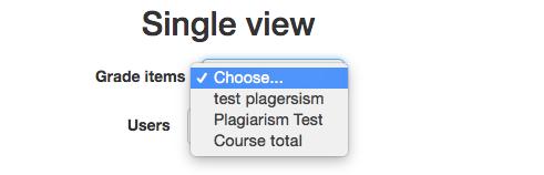 Look up single graded assignments - Click on Single View (This