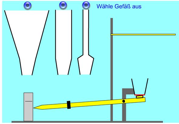 2) allows pupils to move the red circle horizontally and vertically with the certain barriers of the vessel. The density of the liquid can be changed within certain limits.