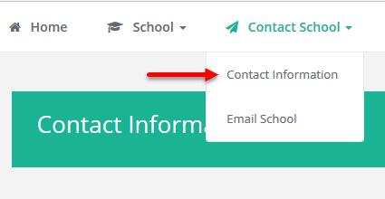 INTRODUCTION TO EDUCATE: FOR PARENTS P a g e 19 Contacting the School You are able to contact your school administrator or look up their contact information through your household portal. 1. From the Educate home page, select the Contact School tab.