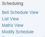Entering a New Historical Grade: 1. Look up the student on the Start Page and click on their name. 2. Choose List View under the Scheduling heading on the left toolbar. 3.
