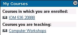 COURSES - ADMINISTRATING YOUR COURSE This section in concerned with logging into a specific course and inputting your course materials. 1. Click on either the "My Courses" tab or the "Courses" tab. 2.