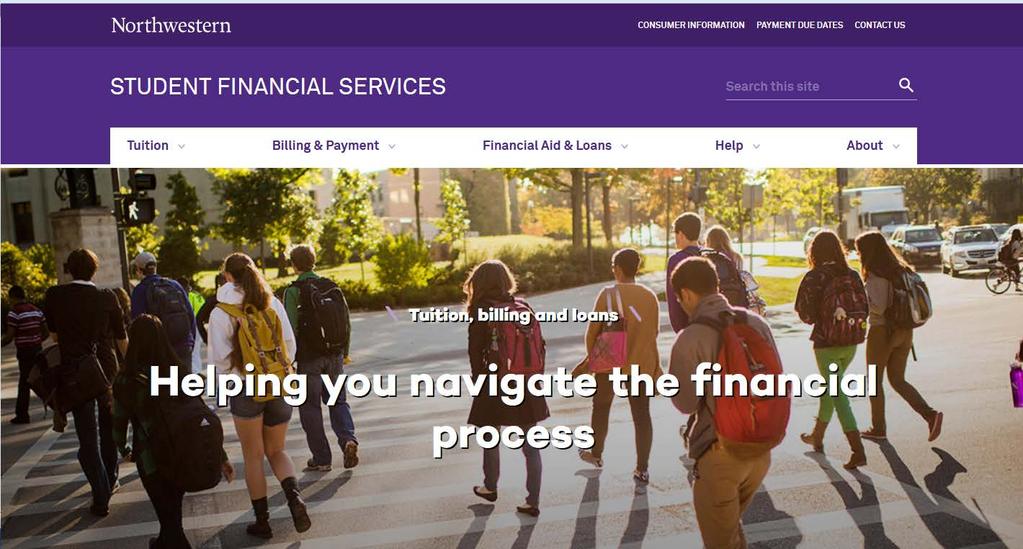 STUDENT FINANCIAL SERVICES The Student Financial Services Office, located at 555 Clark Street, first floor, has counselors available to help Bienen School of Music graduate students with questions