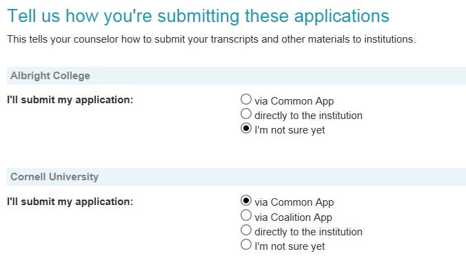 You will then be able to select what type of application