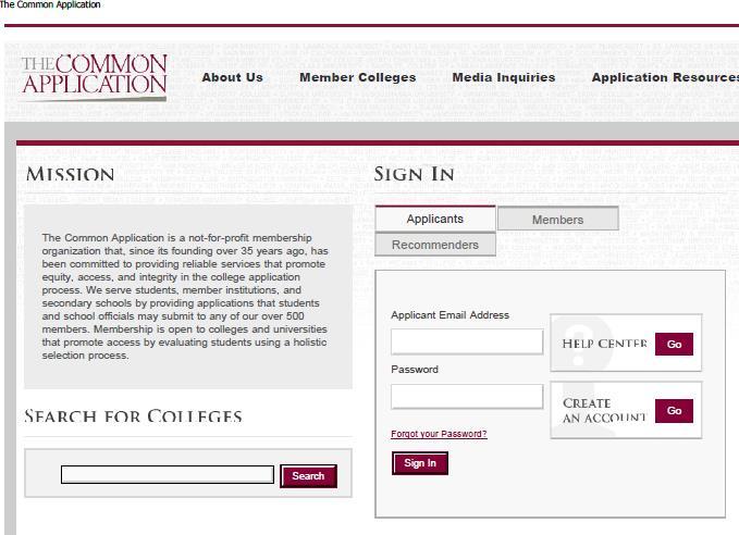 Step 2 Open your common app account If you have already created an account, sign in and click go If you have not already