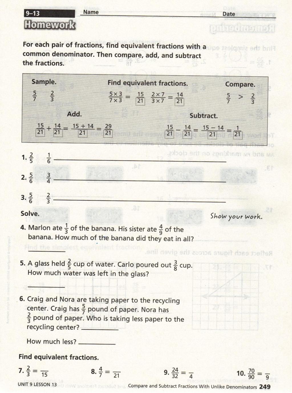 4 th Grade Homework: Homework provides clear directions along with