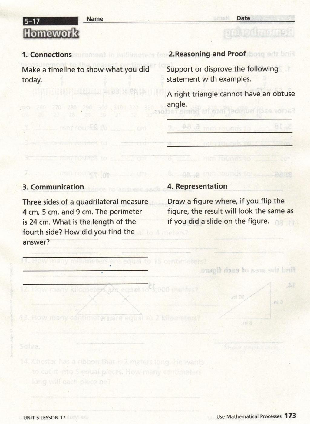 4 th Grade Homework: Another example of the critical