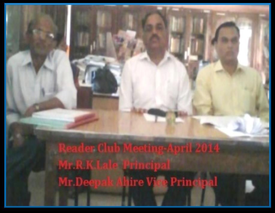 Inauguration of Reader s Club by Mr.R.K.Lale Principal KV No.1, Devlali Kendirya Vidyalaya No.1, Devlali (Nashik) Mr. R. K. Lale Principal and Mr.