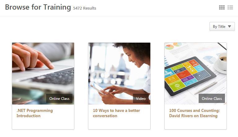 Finding Training There are four (4) different ways you can search for training in Cornerstone: Browse for Training button; Events