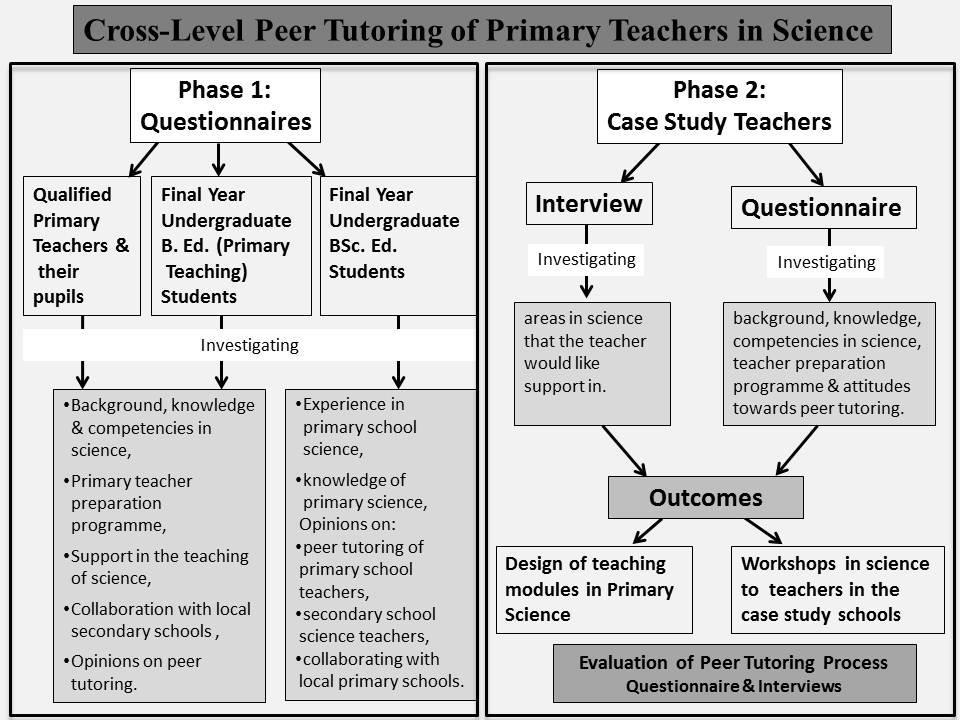 3. The tutees completed a pre-questionnaire and an informal semi-structured interview to identify areas in science where the teacher would like support, how to address these issues and to decide on
