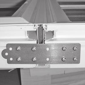 Apply Joining Plates MULL POST #8 X ½" SCREWS (typ) BACKER ROD SEALANT JOINING PLATE 1. Use a level or straightedge to check that units are still aligned with each other.