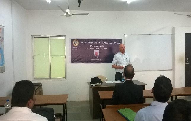 SagarMohapatra of SELCO-Incubation and by Prof. Shiv Sankar Das, of SoM. Seminar on Meditation by Prof. Are Holen A seminar was conducted by Prof.