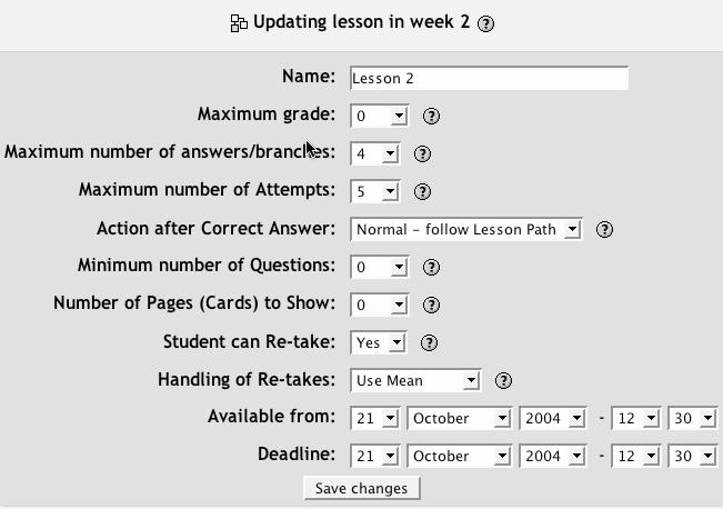 Creating a Lesson 151 Figure 10-1. New lesson page 3. Give your lesson a descriptive name. 4. Select the maximum grade for completing the lesson (from 0 to 100). 5.