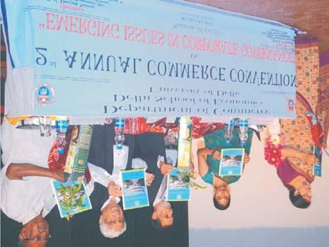 trips. The department organized its 2 Annual Commerce Convention, on "Emerging Issues rd in Corporate Governance" on 3 April 2013. Chief guest Prof.