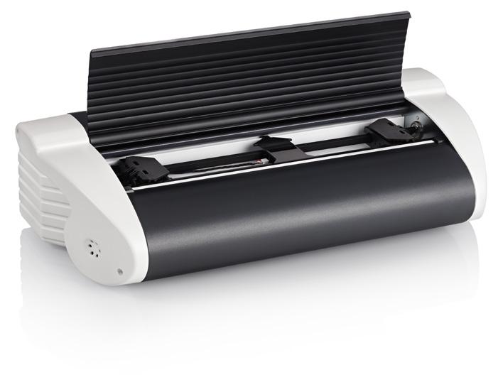 Basic-D V5 is a portable and powerful braille embosser for continuous fanfold paper.
