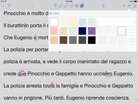 First and foremost, for the experimental group, the application Notability functioned as a virtual notebook with multimodal affordances: a user can create a file a note by typing (Fig.