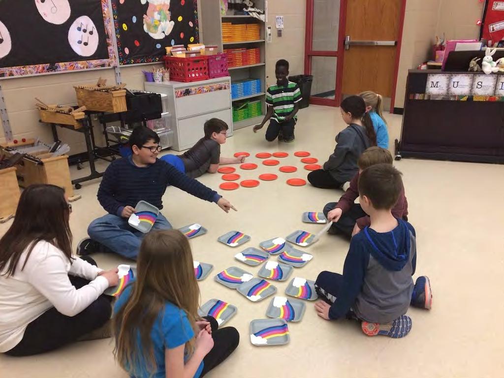 and the string family 4 th : The students in the picture are reviewing their music symbols with a matching game! Ask your child TO SING FOR YOU!!! National Standards for Music Education 1.