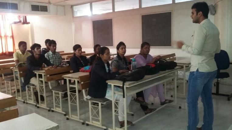 Ritesh Sir informing students about training & placement Students
