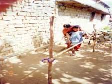 Home-based education was initiated to impart socia and functiona skis to severey disabed chidren.
