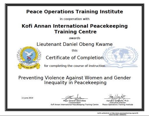 POTI Course Development and Pedagogical Architecture POTI courses are either written by recognised experts or produced in cooperation with UN offices or national peacekeeping training centres.