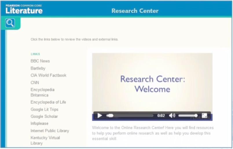 Research Throughout the program, your students also perform both short- and long-term research. During Part 2 of each unit, a Research and Technology feature provides short, sustained research tasks.
