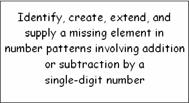 describe early numeracy skills that build foundations for algebraic thinking (patterning, number
