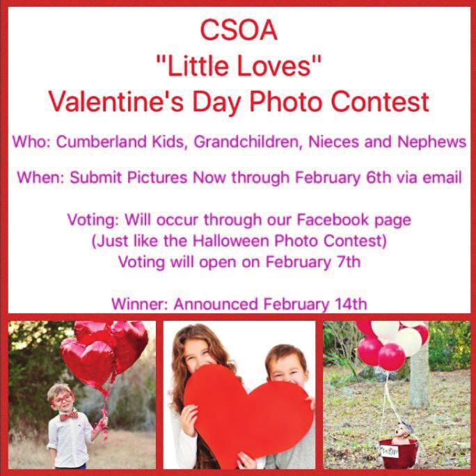 Plan Ahead (continued) Cumberland Society of the Arts will be Running a Valentine s Day Photo Contest.
