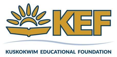 KEF SCHOLARSHIP CHECKLIST Helpful hints for scholarship submission: Confirm application deadlines by visiting our website at http://kuskokwim.