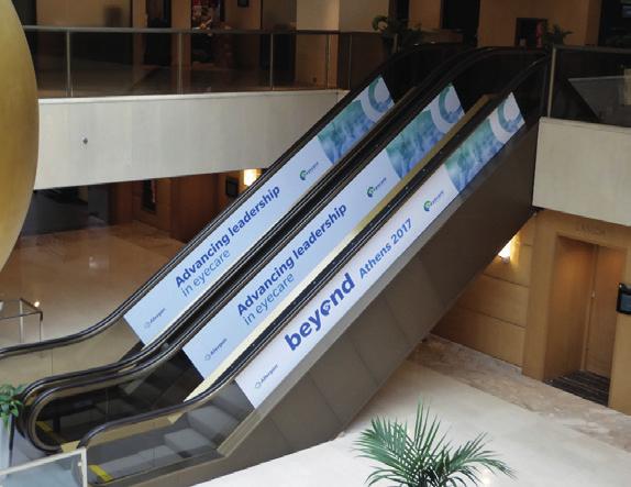Branding Conference Venue Escalators Your brand here Your Benefits The atrium and conferencing area offer generous surfaces, which are