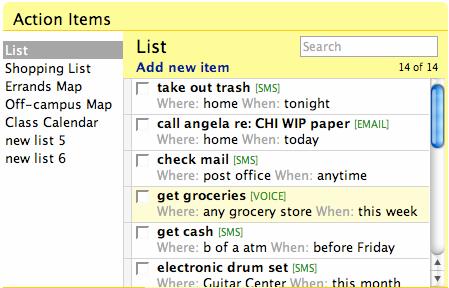 4 Attributes of each item, including reminder cue and method of delivery, can be easily edited. Calendar view The calendar view is a more traditional, time-based visualization of one s tasks.