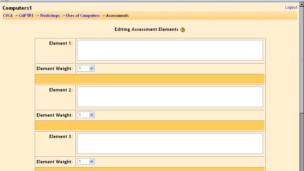 In addition, there is a Grade Table to set up at the bottom of the page (mine is set up as an example): The grade table allows the teacher to set up suggested grades based on the number of No answers