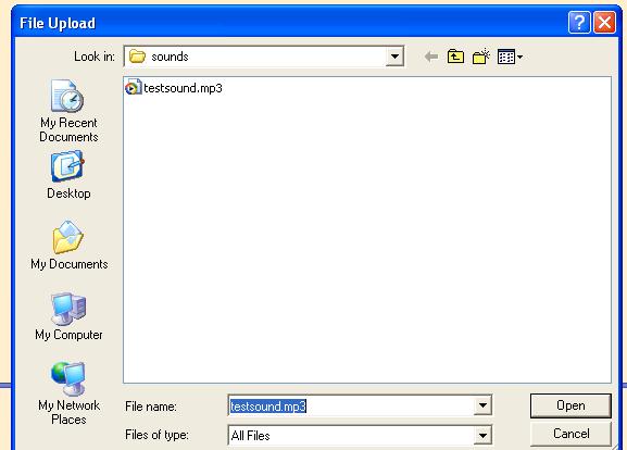 You may type in the file path for the file you want or you may click on Browse to search for it (browsing is much