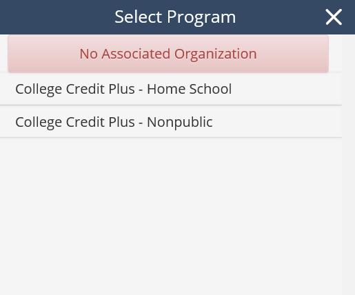 CREATING THE COLLEGE CREDIT PLUS APPLICATION Once you have entered the College Credit Plus portal, there will be a dashboard with a list of your current students.