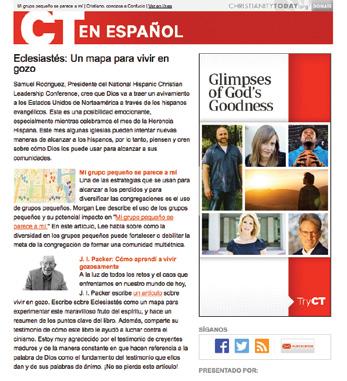 CT En Español Newsletter, Eblasts, and Native Ads Reach over 9,000 Latino Christians who subscribe to the CT En Español