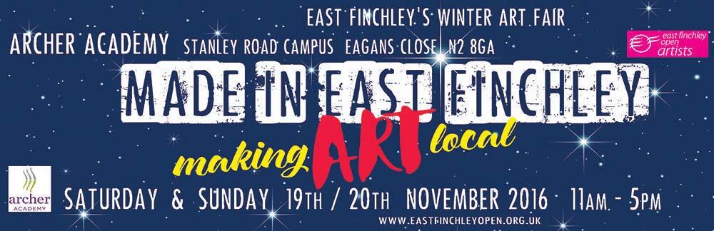 com NOVEMBER 2016 WELCOME TO THE EAST FINCHLEY OPEN ARTISTS NOVEMBER NEWSLETTER Our Annual Winter Art Fair takes place on Saturday and Sunday 19th/20th November 11am - 5pm at The ARCHER ACADEMY