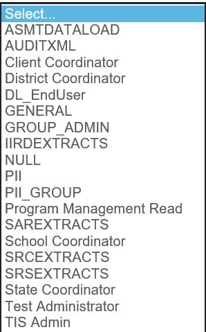 ) to add a new user In the Role column on the new row, select District Coordinator or School Coordinator from the drop-down list (Figure 95).