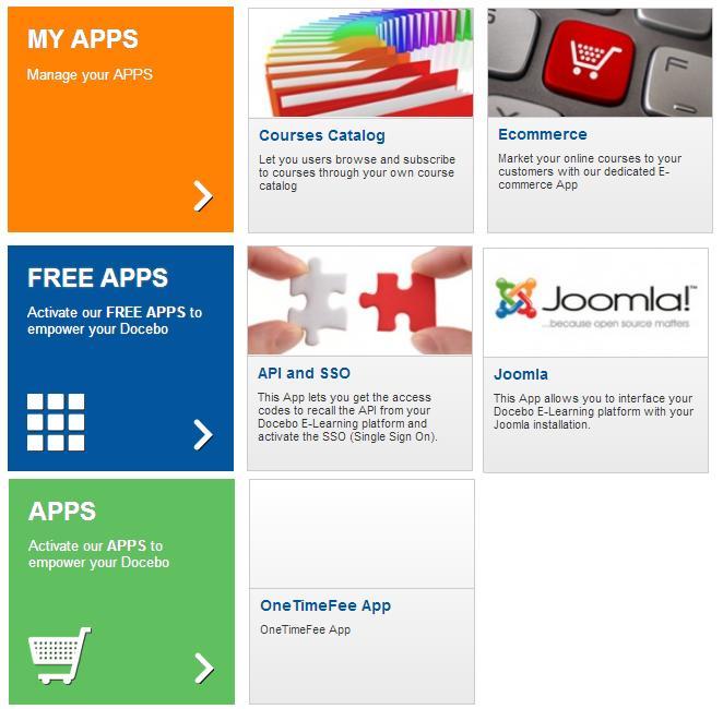 1 Login to your Docebo LMS and click APPS.