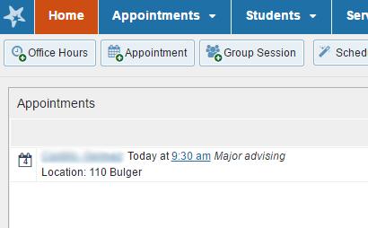 Appointments If you have set up office hours or advising hours, students are able to schedule appointments with you via the Bengal Success Portal.