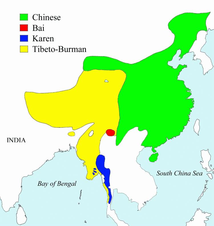 SINO-TIBETAN FAMILY The Sino-Tibetan family encompasses languages spoken in the