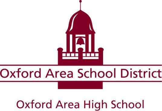 Dear Students and Parents, The mission of the Oxford Area School District is to have all students achieve academic excellence in a safe and nurturing environment.