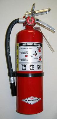Using Emergency Safety Equipment Fire Extinguisher P PULL A AIM S SQUEEZE S SWEEP The acronym PASS will help you remember how to use a fire extinguisher: PULL, AIM, SQUEEZE, and SWEEP.