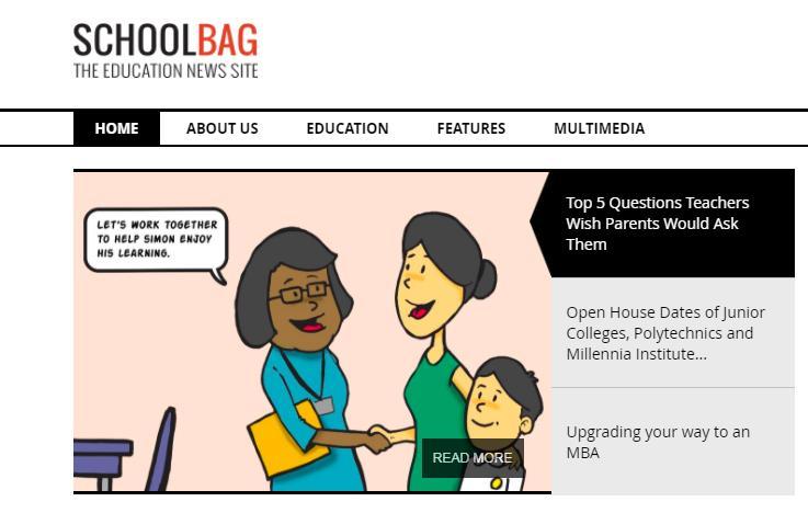 SUPPORT YOUR CHILD Explore MOE SchoolBag website