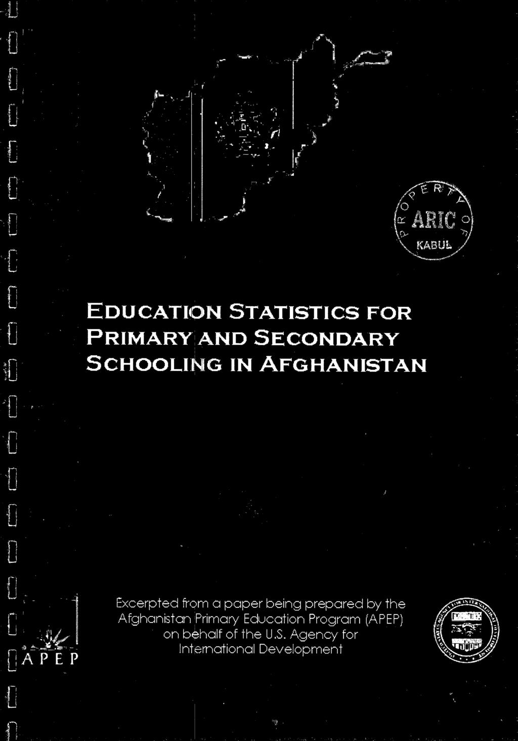 the Afghanistan Primary Education Program (APEP) on